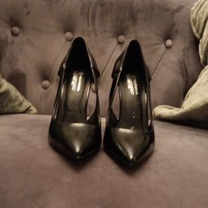Call It Spring Shiny Black Heels